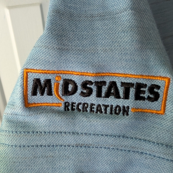 Travis Mathew Light Blue Polo Shirt Size M - Picture 3 of 6